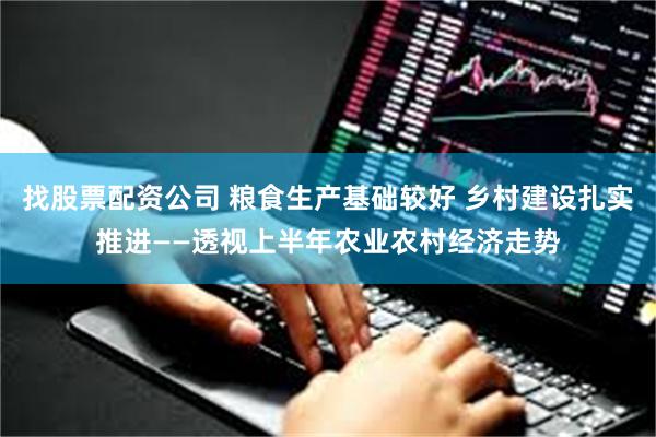 找股票配资公司 粮食生产基础较好 乡村建设扎实推进——透视上半年农业农村经济走势