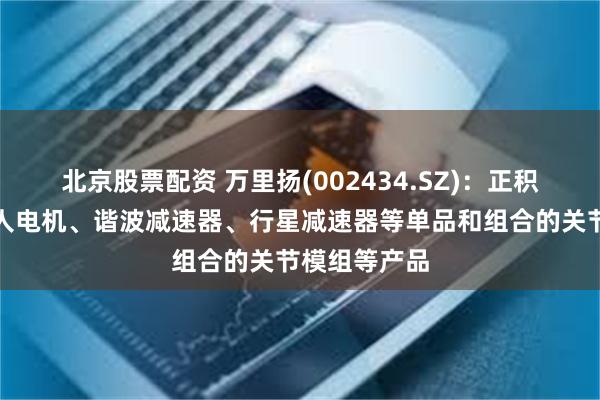 北京股票配资 万里扬(002434.SZ)：正积极开展机器人电机、谐波减速器、行星减速器等单品和组合的关节模组等产品