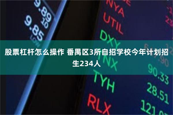 股票杠杆怎么操作 番禺区3所自招学校今年计划招生234人