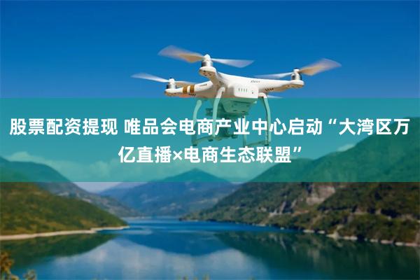 股票配资提现 唯品会电商产业中心启动“大湾区万亿直播×电商生态联盟”