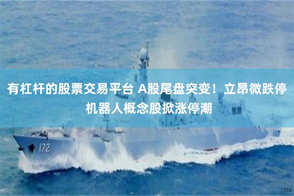 有杠杆的股票交易平台 A股尾盘突变!立昂微跌停 机器人概念股掀涨停潮