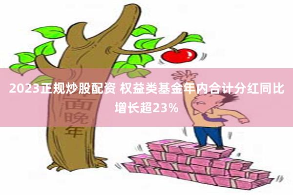 2023正规炒股配资 权益类基金年内合计分红同比增长超23%