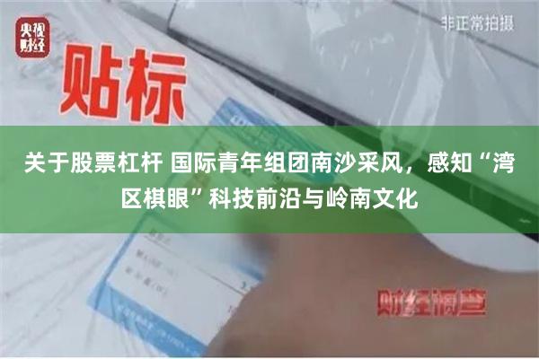 关于股票杠杆 国际青年组团南沙采风，感知“湾区棋眼”科技前沿与岭南文化