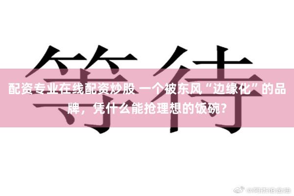 配资专业在线配资炒股 一个被东风“边缘化”的品牌，凭什么能抢理想的饭碗？