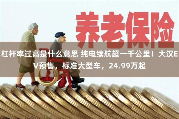杠杆率过高是什么意思 纯电续航超一千公里！大汉EV预售，标准大型车，24.99万起