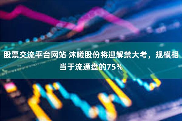 股票交流平台网站 沐曦股份将迎解禁大考,规模相当于流通盘的75%