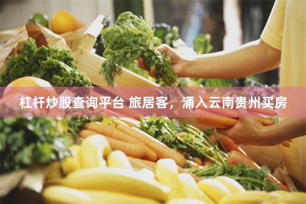 杠杆炒股查询平台 旅居客，涌入云南贵州买房
